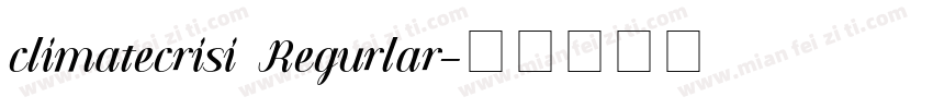 climatecrisi Regurlar字体转换